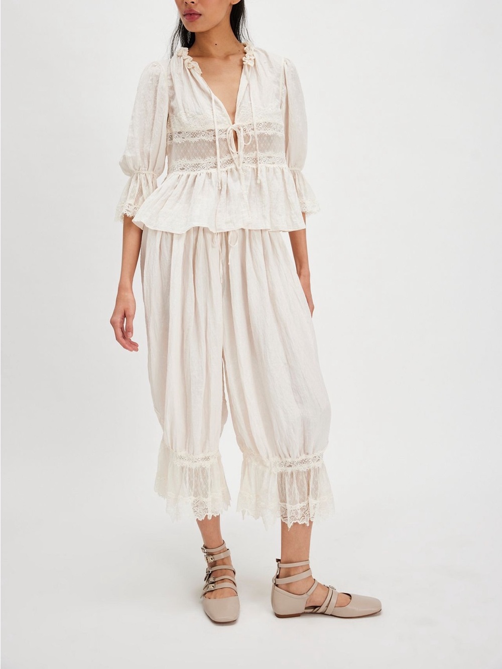Free People Forever Young Bloomer Pants NWOT - Picture 3 of 12